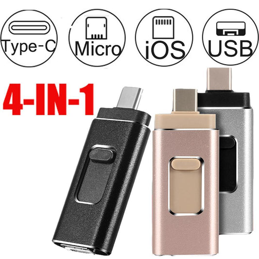 Compatible With Apple, 4 In 1 Stick For IPhoneAndroid Type C Usb Key - HundredsandBelow.com